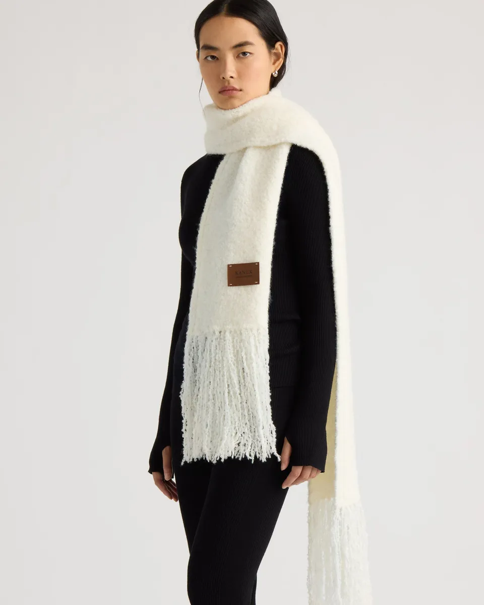 kanuk-radisson-foulard-en-maille-boucl-e-franges image 1