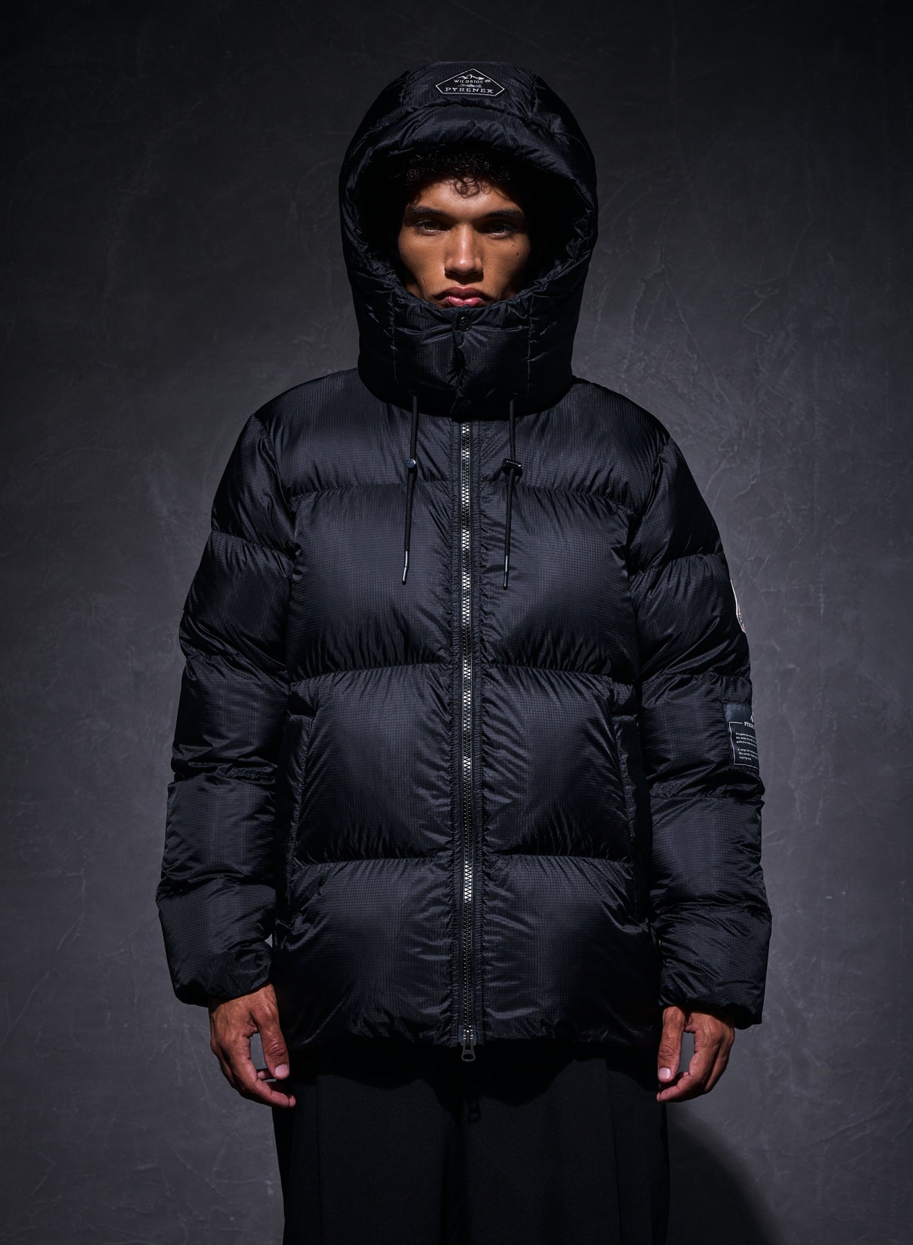 pyrenex-x-wildside-shift-hooded-ripstop-doudoune-unisexe-noire image 1
