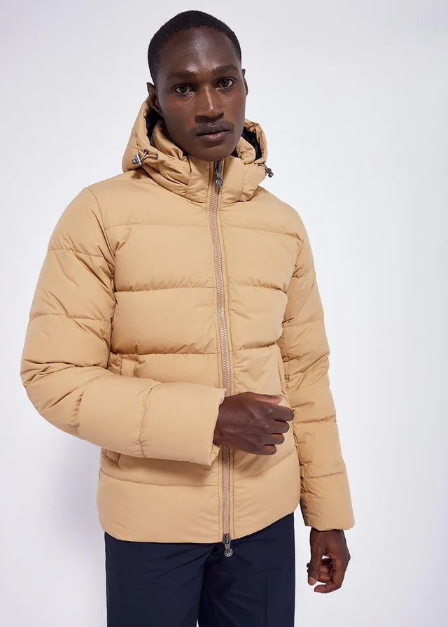 pyrenex-spoutnic-doudoune-homme-capuche-amovible-iced-coffee image 1