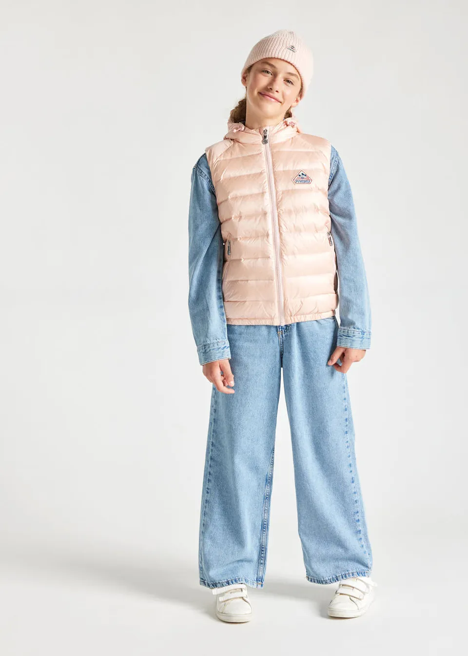 pyrenex-cheslin-doudoune-sans-manche-enfant-peach-whip image 1