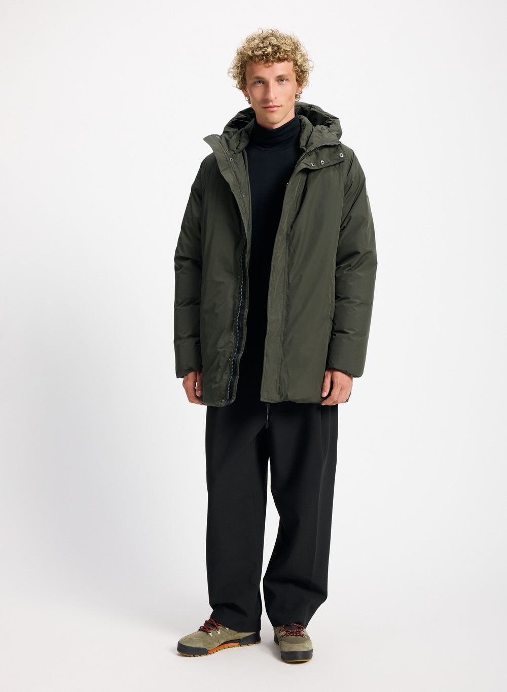 pyrenex-spark-parka-capuche-homme-duvet-naturel-khaki image 2