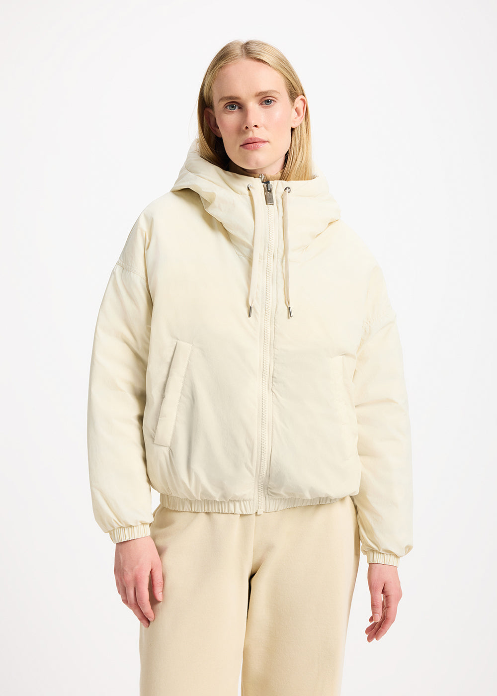 pyrenex-attitude-parka-courte-duvet-femme-ivoire image 1