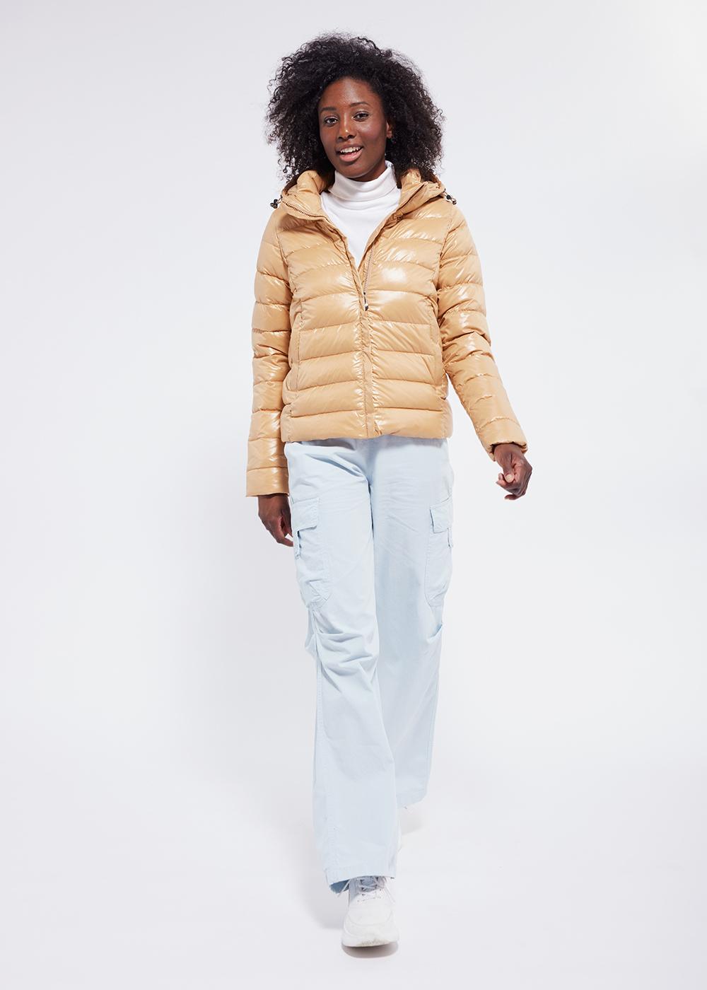 pyrenex-spoutnic-shiny-doudoune-brillante-femme-iced-coffee image 1