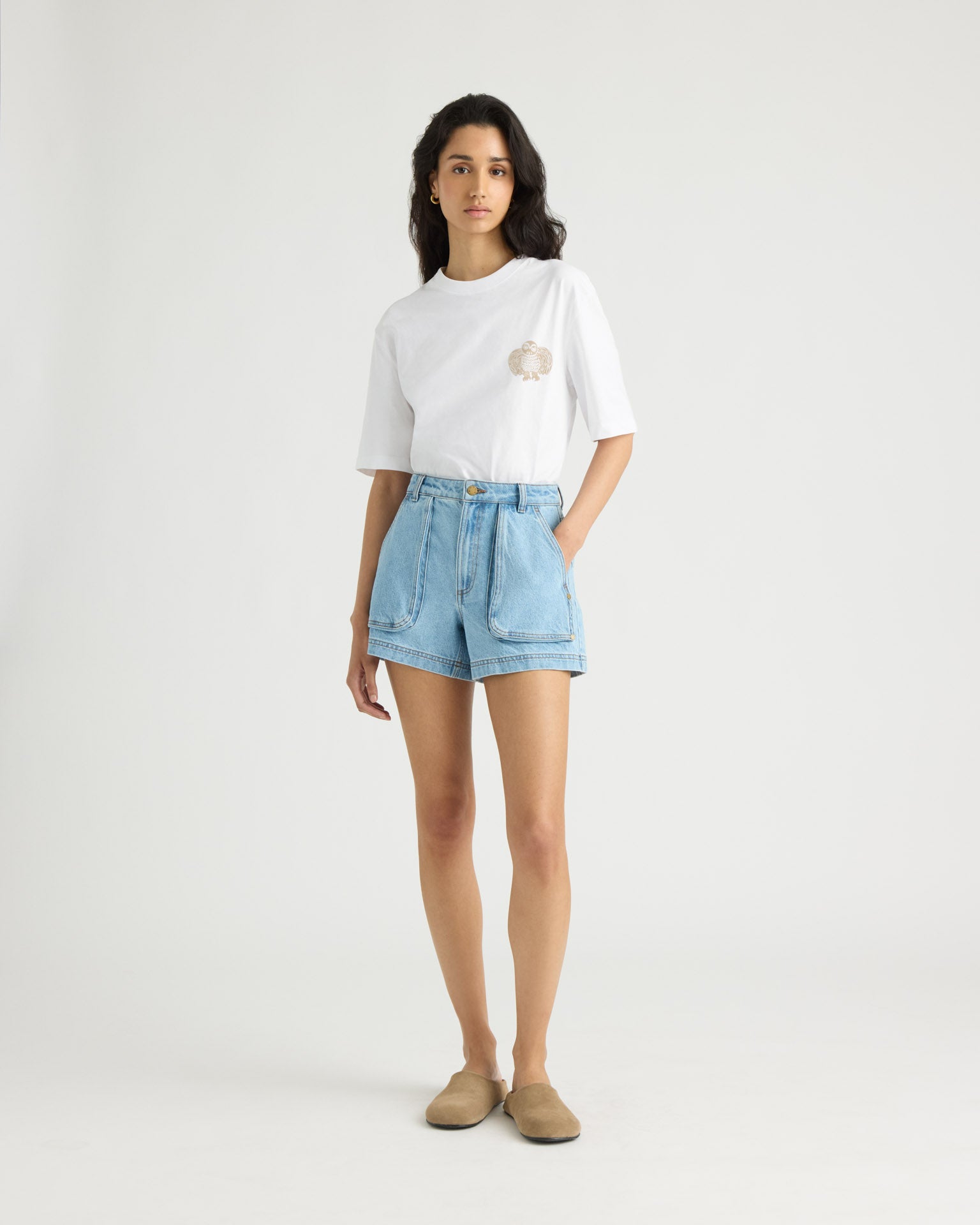 kanuk-kegaska-short-cargo-en-denim-femme image 1