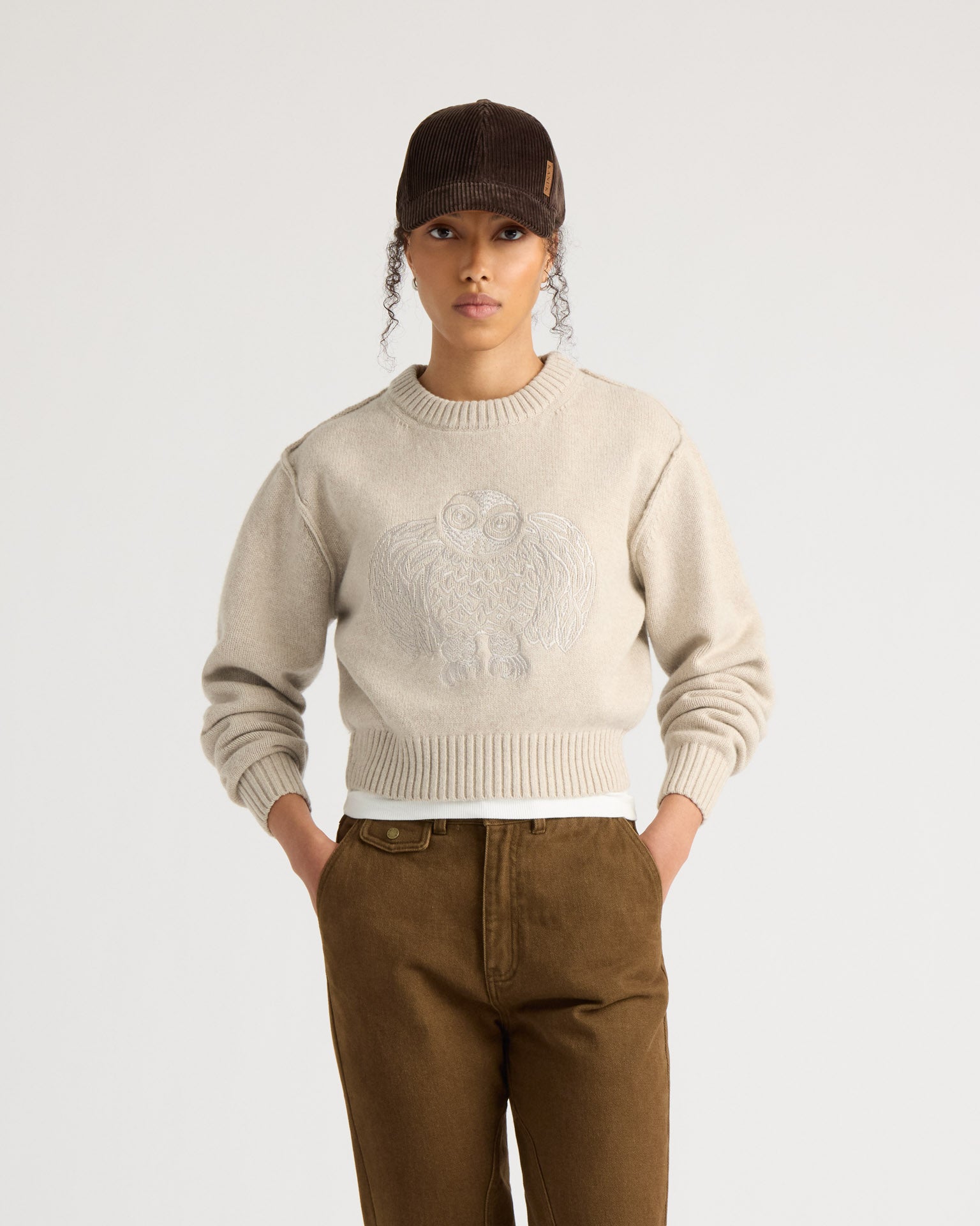 kanuk-flocon-chandail-court-brod-harfang-femme image 1