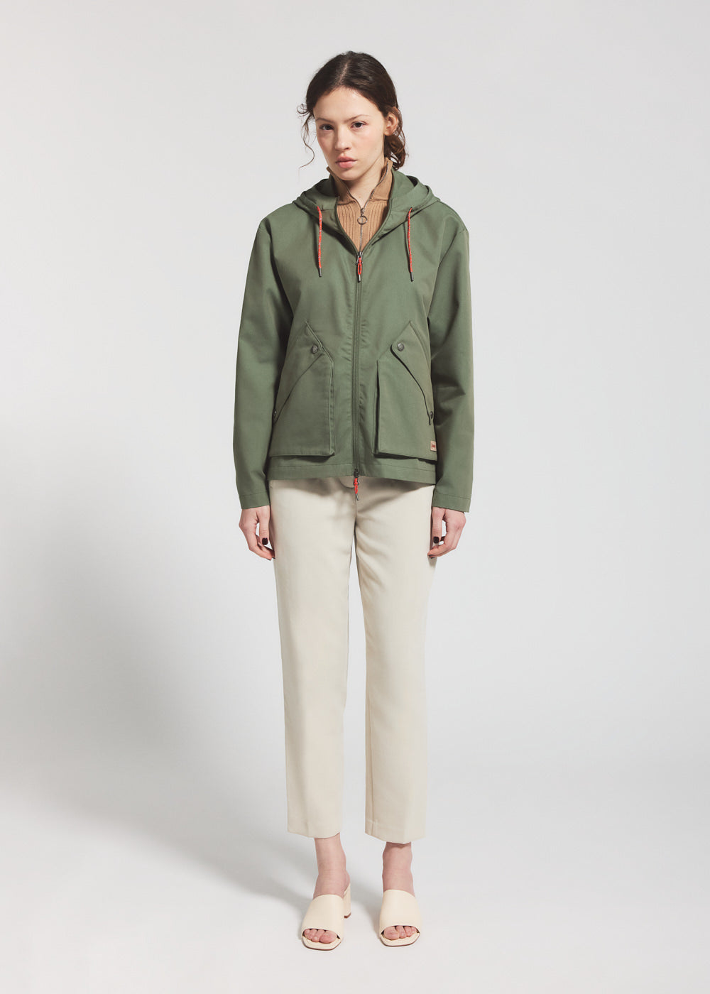 pyrenex-waterfall-veste-l-g-re-capuche-femme-khaki image 2
