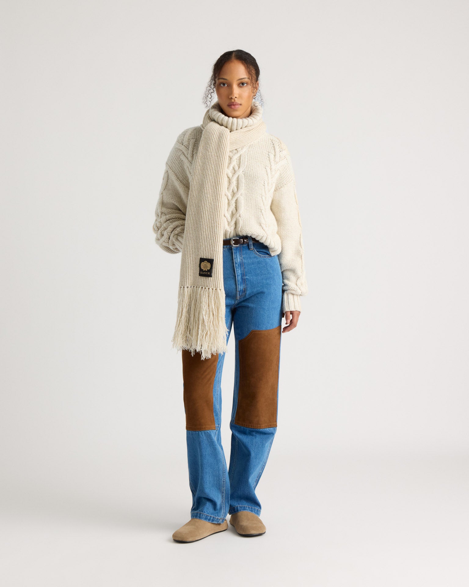 kanuk-nevis-chandail-court-en-tricot-torsad-femme image 3