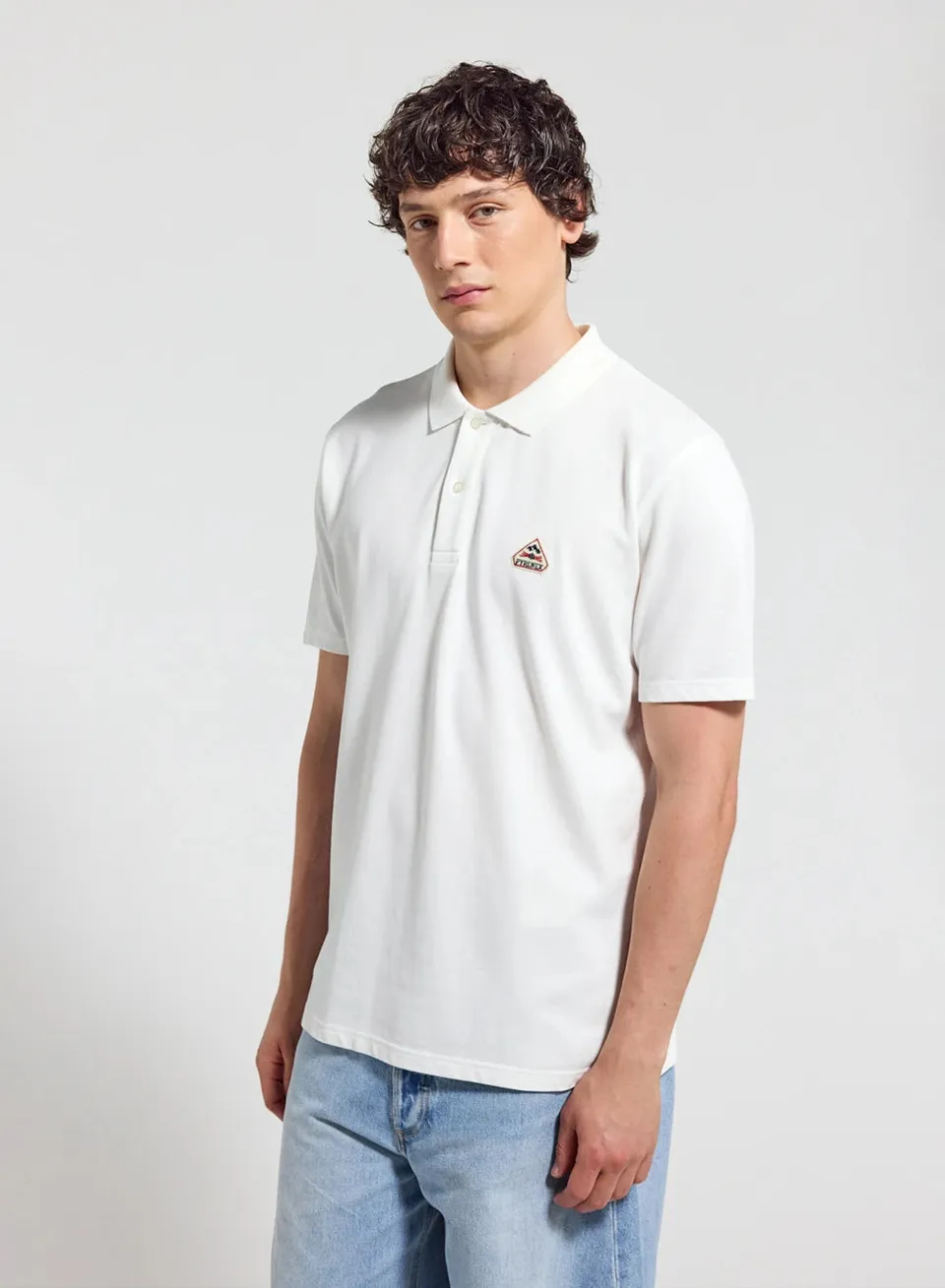 pyrenex-cobalt-polo-homme-coton-biologique-blanc image 1