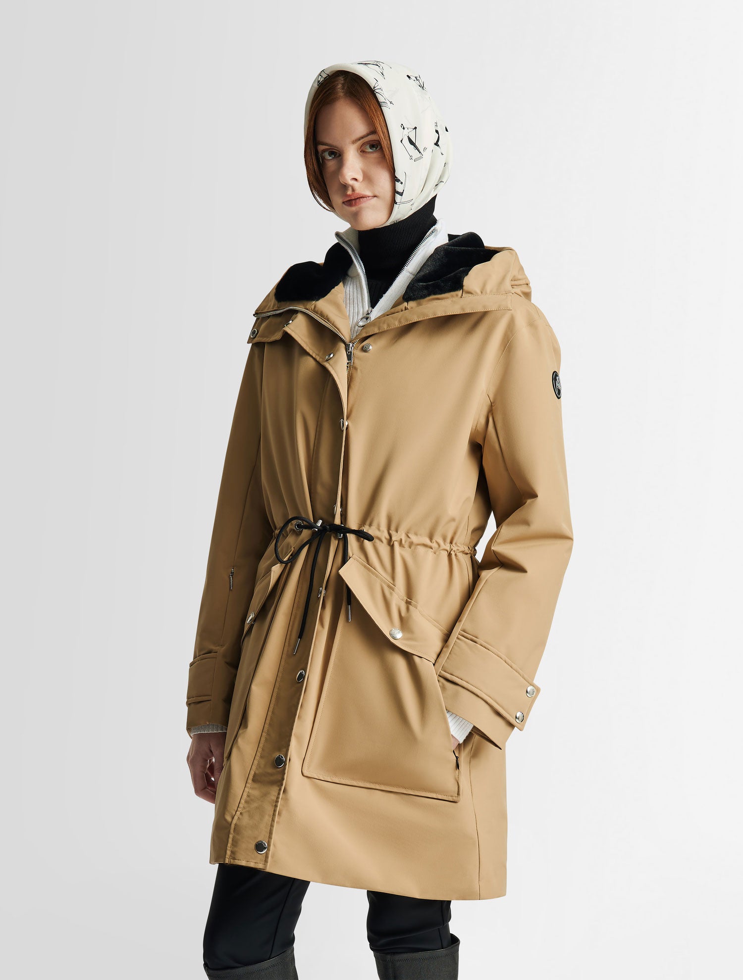 fusalp-janix-manteau-mi-long-femme-stretch-capuche image 2
