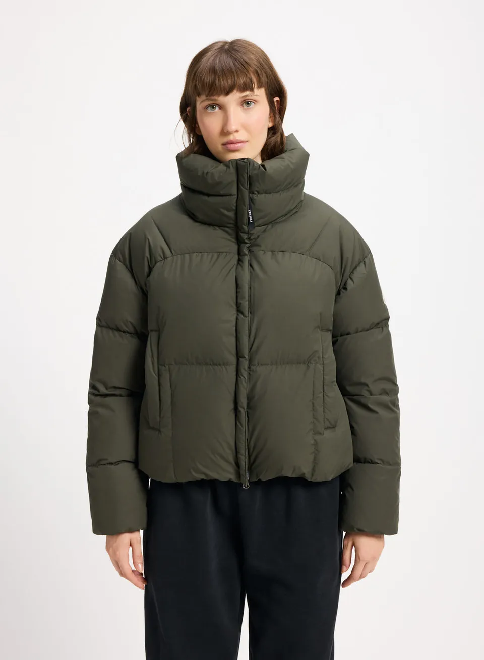 pyrenex-harmonie-crop-khaki-doudoune-courte-femme-relax image 1