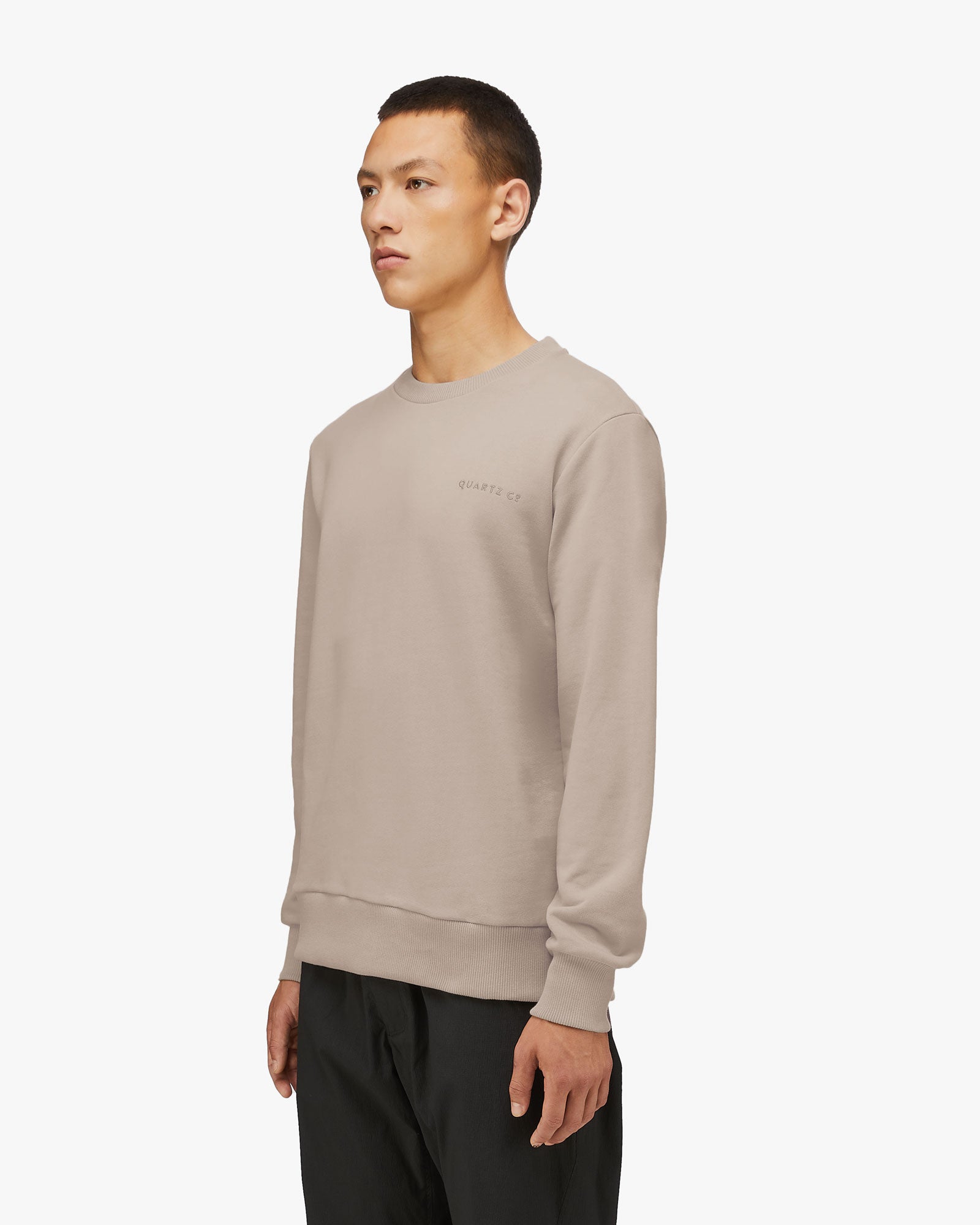 quartz-co-daxon-sweat-col-rond-coton-bio-380-g-m2 image 2