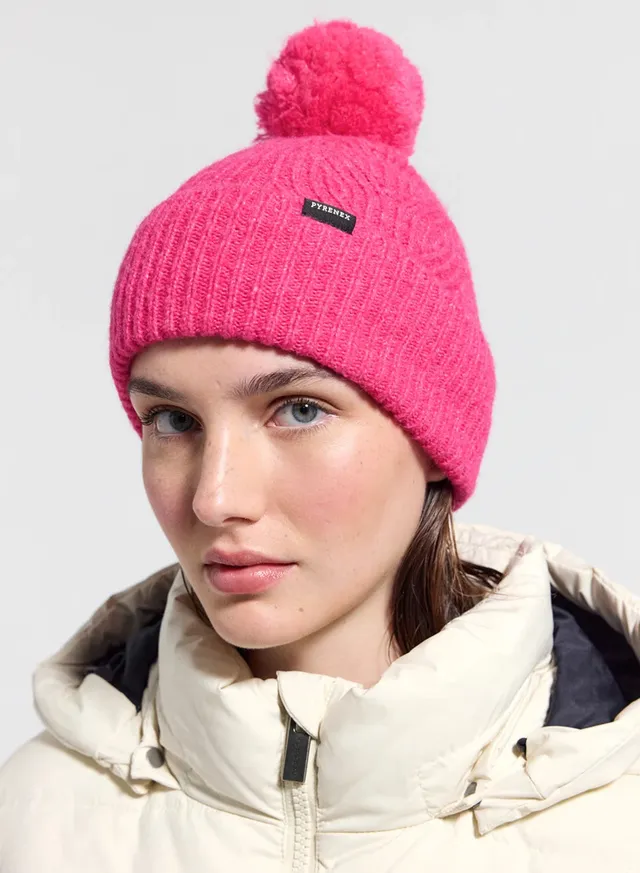 pyrenex-elur-bonnet-pompon-rose image 1