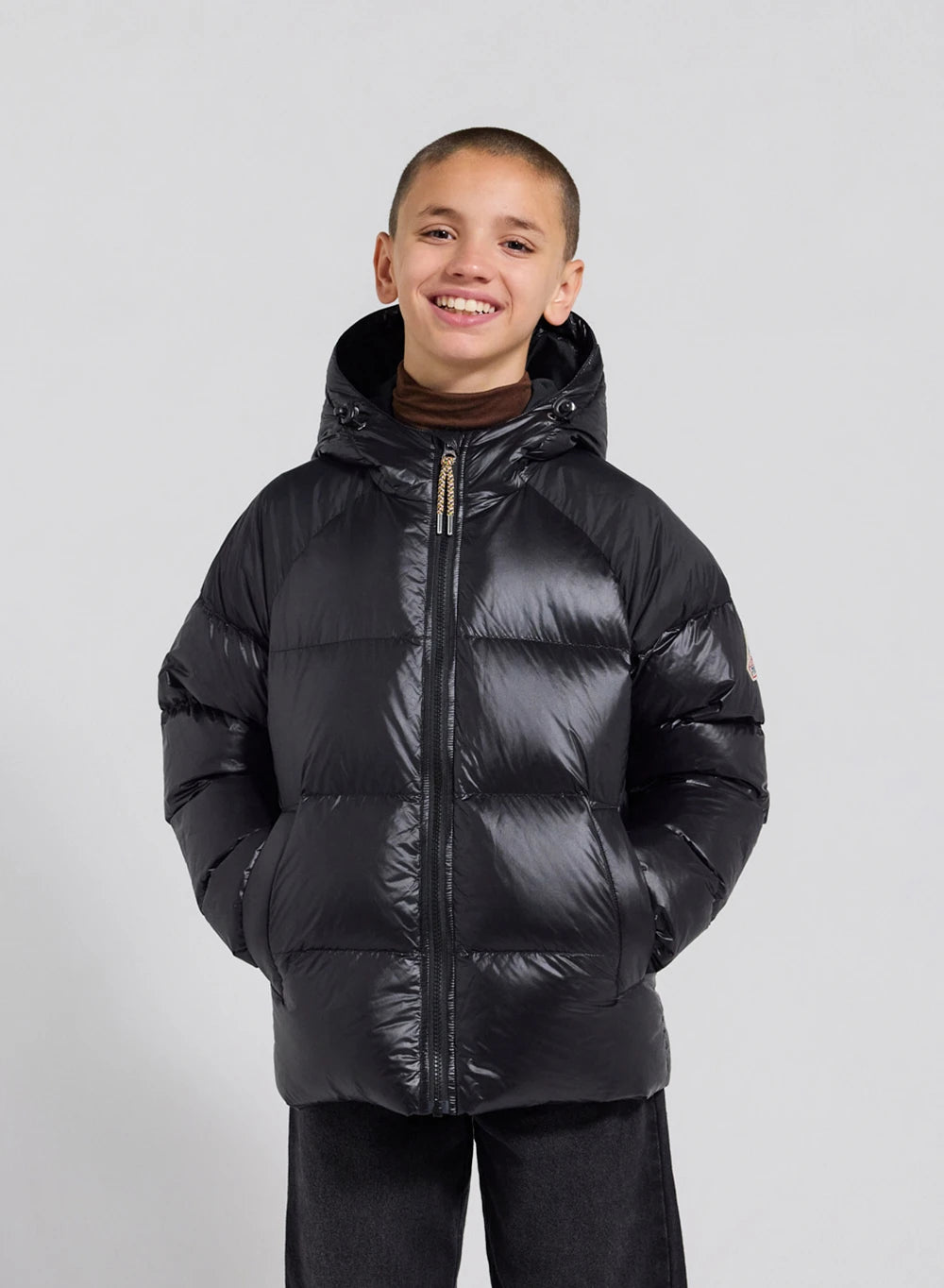 pyrenex-sten-doudoune-capuche-enfant-unisexe-noire-duvet-naturel image 1