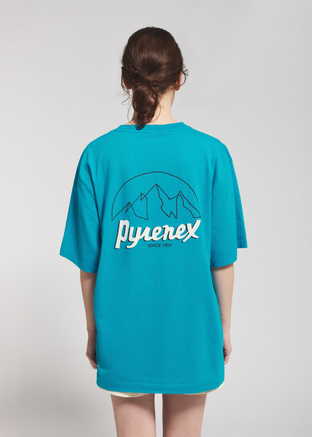 pyrenex-hill-t-shirt-unisexe-coton-bio-turquoise image 3