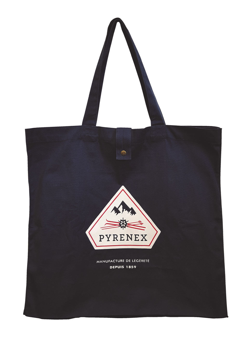 pyrenex-maxi-tote-bag-bleu-marine-coton-pais-320-g-m image 2